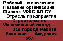 Рабочий - монолитчик › Название организации ­ Филиал МЖС АО СУ-155 › Отрасль предприятия ­ Строительство › Минимальный оклад ­ 45 000 - Все города Работа » Вакансии   . Амурская обл.